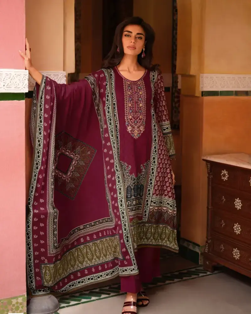 Red Fancy Cotton Salwar